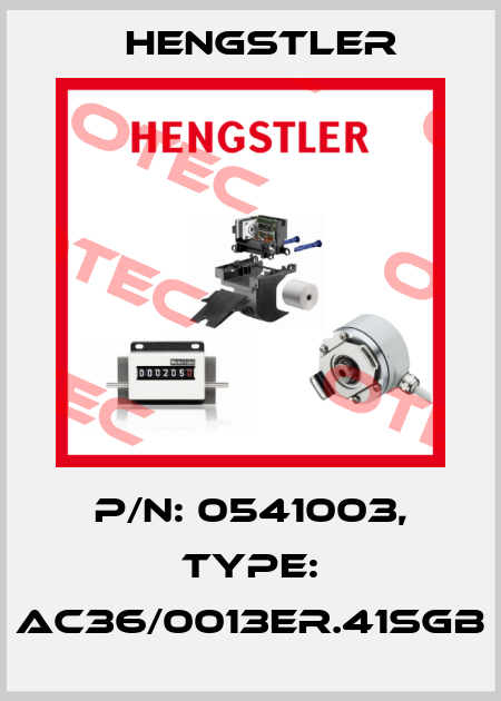 p/n: 0541003, Type: AC36/0013ER.41SGB Hengstler