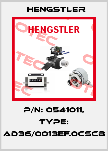 p/n: 0541011, Type: AD36/0013EF.0CSCB Hengstler