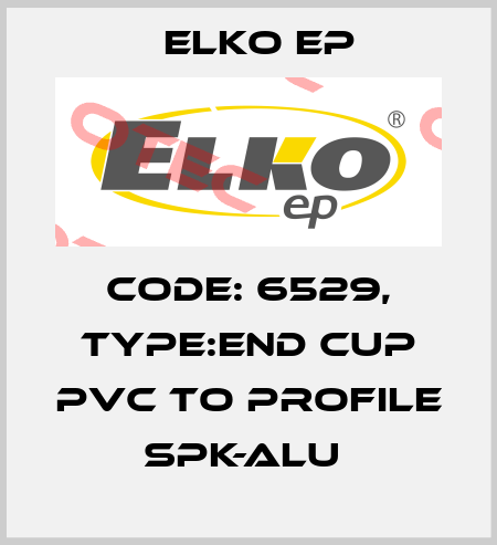 Code: 6529, Type:End Cup PVC to profile SPK-ALU  Elko EP
