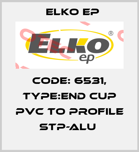Code: 6531, Type:End Cup PVC to profile STP-ALU  Elko EP