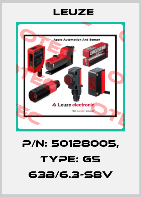 p/n: 50128005, Type: GS 63B/6.3-S8V Leuze