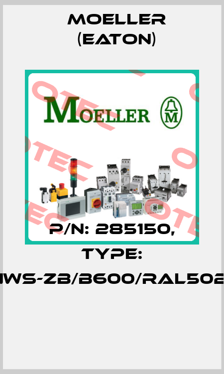 P/N: 285150, Type: NWS-ZB/B600/RAL5021  Moeller (Eaton)