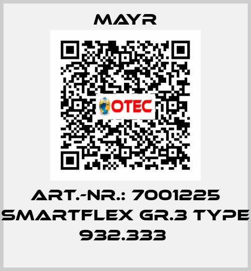 ART.-NR.: 7001225 SMARTFLEX GR.3 TYPE 932.333  Mayr