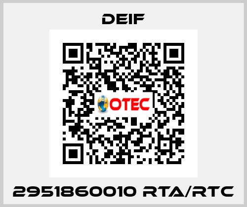 2951860010 RTA/RTC Deif