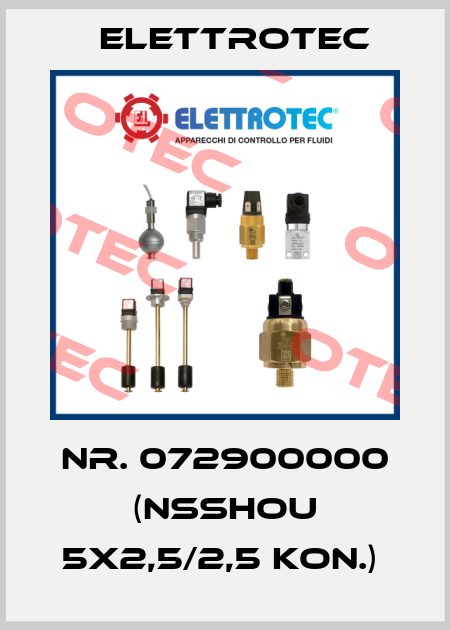 NR. 072900000 (NSSHOU 5X2,5/2,5 KON.)  Elettrotec