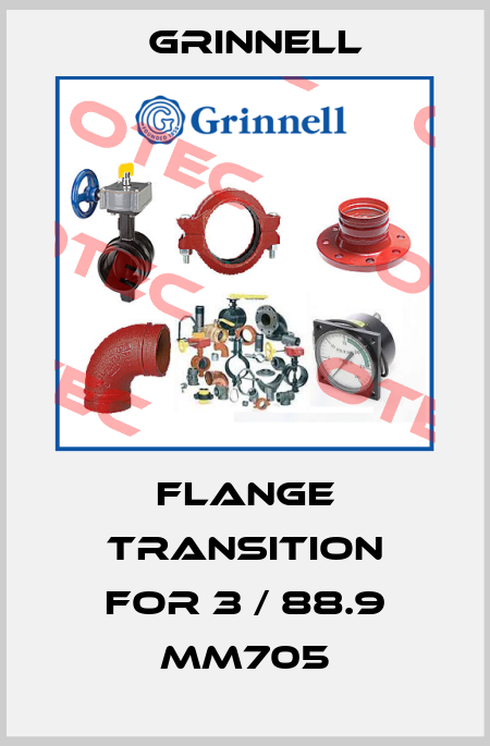 Flange transition for 3 / 88.9 MM705 Grinnell