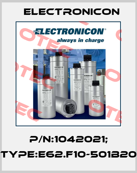 P/N:1042021; Type:E62.F10-501B20 Electronicon