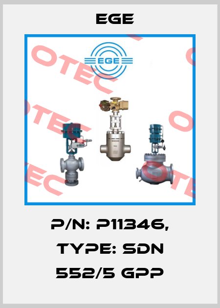 p/n: P11346, Type: SDN 552/5 GPP Ege
