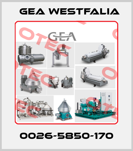 0026-5850-170 Gea Westfalia