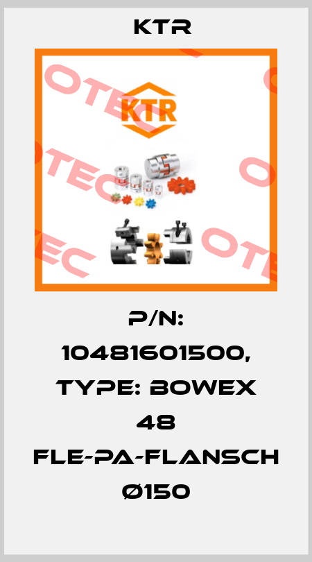 P/N: 10481601500, Type: BoWex 48 FLE-PA-FLANSCH Ø150 KTR