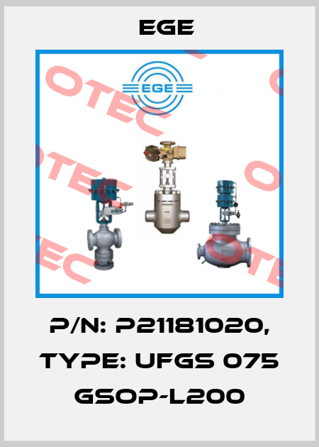 p/n: P21181020, Type: UFGS 075 GSOP-L200 Ege