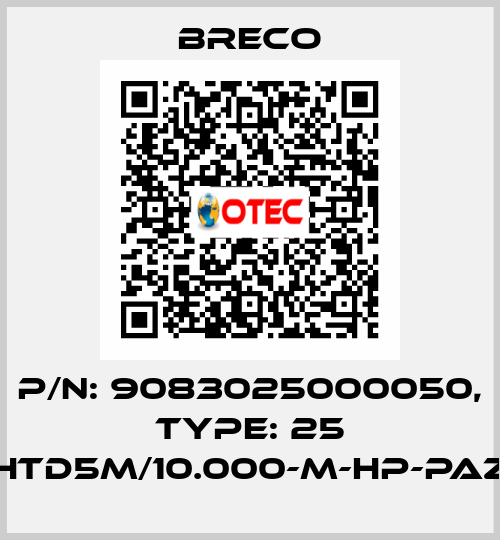 P/N: 9083025000050, Type: 25 HTD5M/10.000-M-HP-PAZ Breco