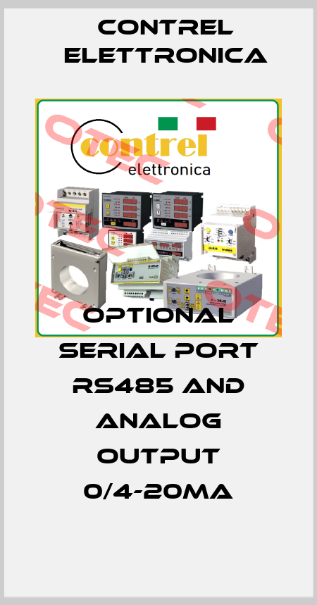 optional serial port RS485 and analog output 0/4-20mA Contrel Elettronica