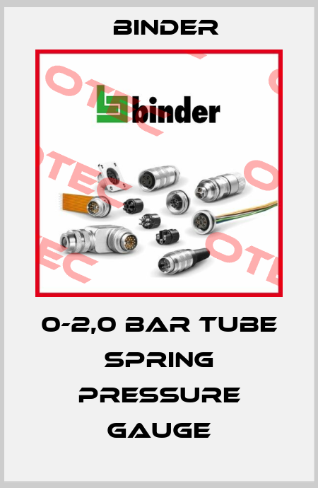 0-2,0 bar tube spring pressure gauge Binder