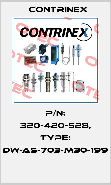 P/N: 320-420-528, Type: DW-AS-703-M30-199  Contrinex