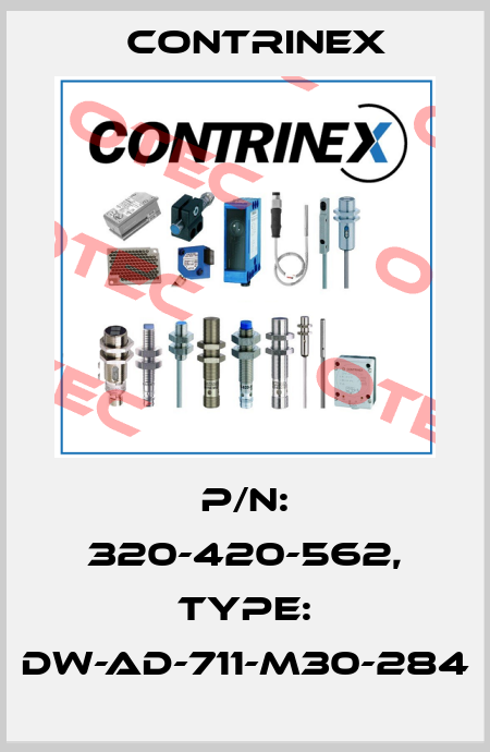 p/n: 320-420-562, Type: DW-AD-711-M30-284 Contrinex