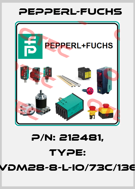 p/n: 212481, Type: VDM28-8-L-IO/73c/136 Pepperl-Fuchs