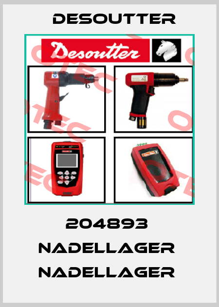 204893  NADELLAGER  NADELLAGER  Desoutter