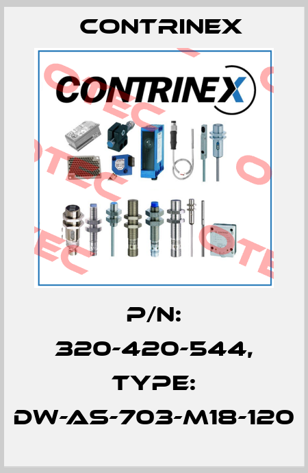 p/n: 320-420-544, Type: DW-AS-703-M18-120 Contrinex