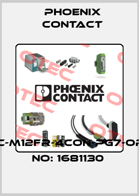 SACC-M12FR-4CON-PG7-ORDER NO: 1681130  Phoenix Contact