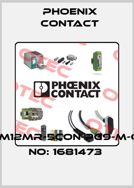 SACC-M12MR-5CON-PG9-M-ORDER NO: 1681473  Phoenix Contact
