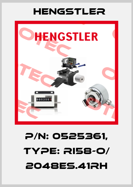 p/n: 0525361, Type: RI58-O/ 2048ES.41RH Hengstler