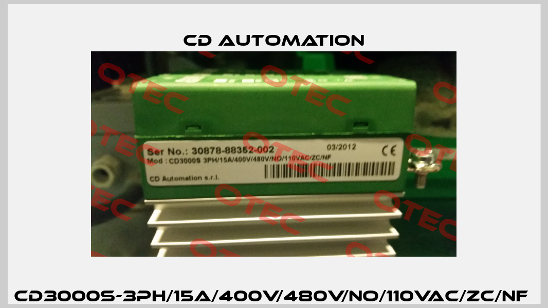 CD3000S-3PH/15A/400V/480V/No/110VAC/ZC/NF  CD AUTOMATION