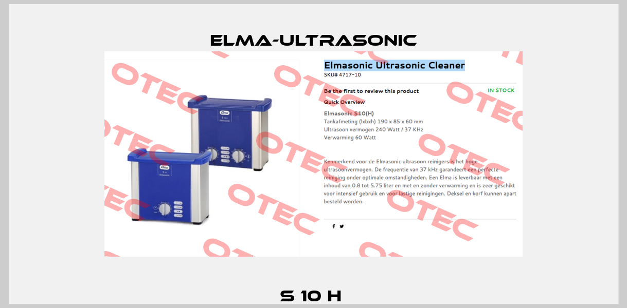 S 10 H  elma-ultrasonic
