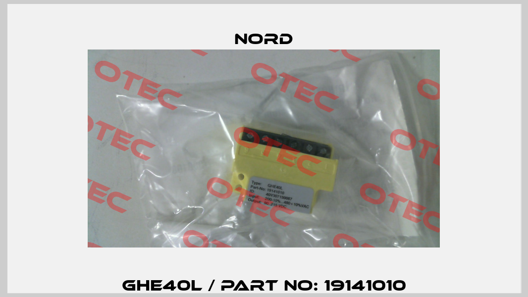 GHE40L / Part No: 19141010 Nord