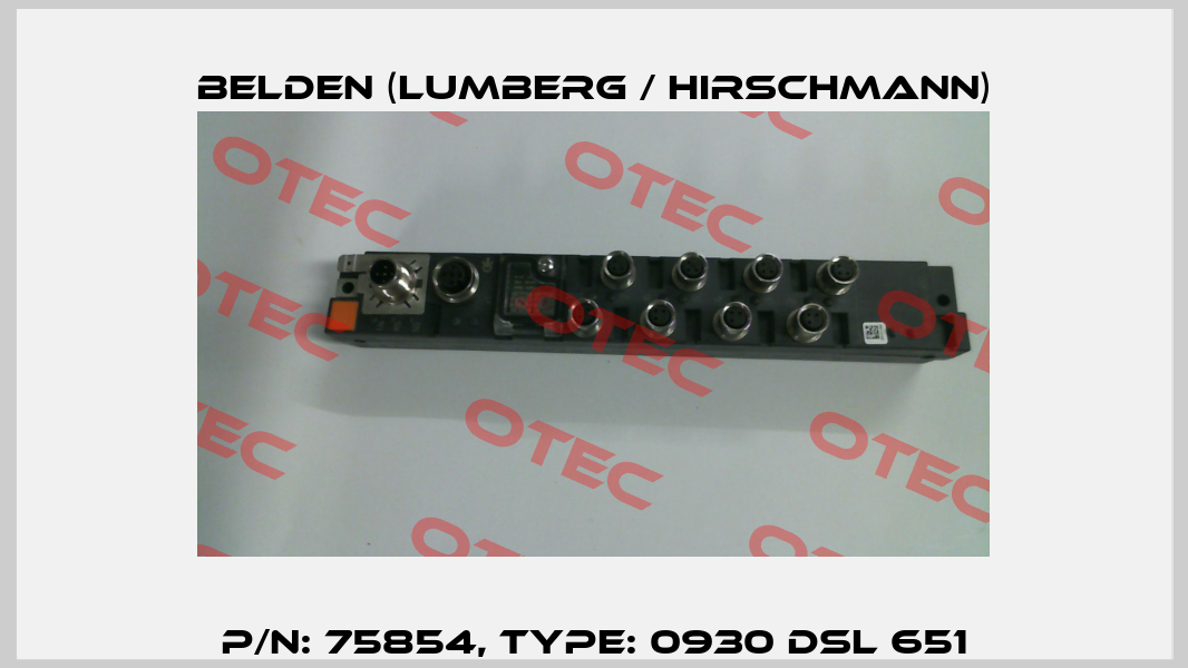 P/N: 75854, Type: 0930 DSL 651 Belden (Lumberg / Hirschmann)
