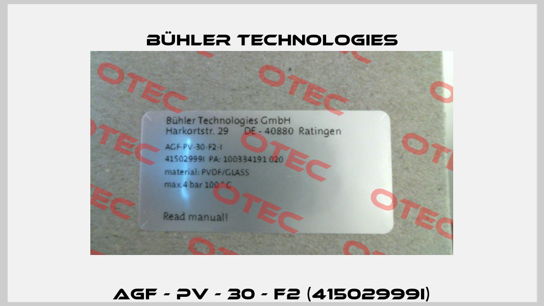 AGF - PV - 30 - F2 (41502999I) Bühler Technologies