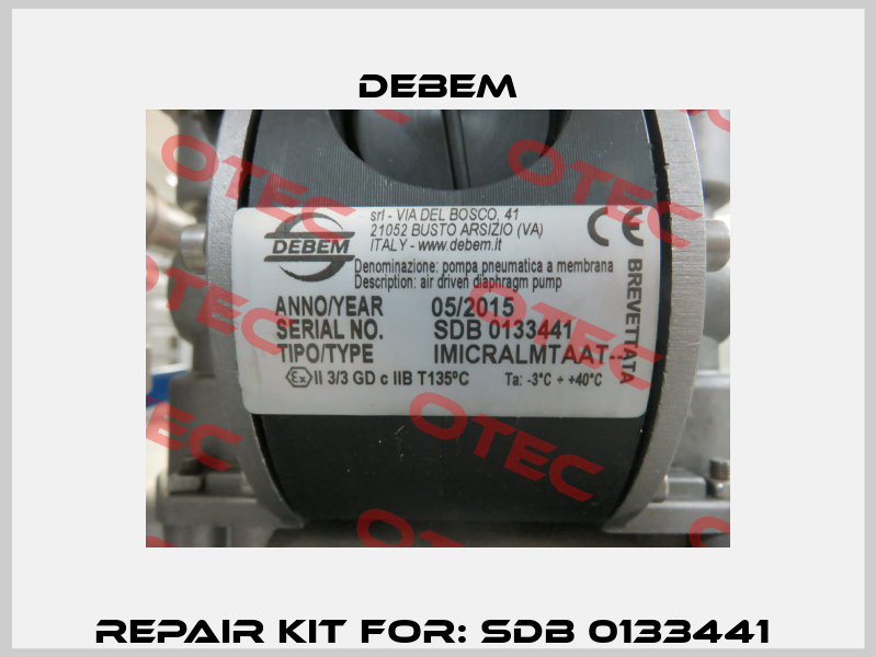 Repair Kit For: SDB 0133441  Debem